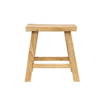 Parq Retangle Curved Stool Natural