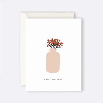Father Rabbit Card - Birthday Vase