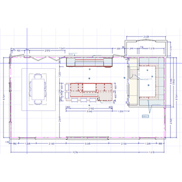Kitchen, Scullery, Laundry Drawings - 3 room package