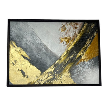 Oil painting in Oak frame - Gold Grey