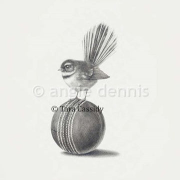 Bird Prints of New Zealand - Fantail cricket A4