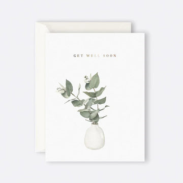 Father Rabbit Card - Eucalyptus get Well Soon