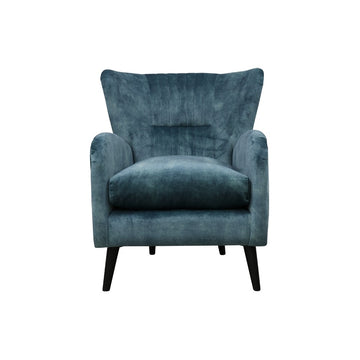Theo Velvet Armchair - Blue