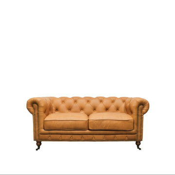 Stanhope Chesterfield 2 seater Sofa- Chestnut