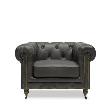 Stanhope Chesterfield Armchair - Onyx