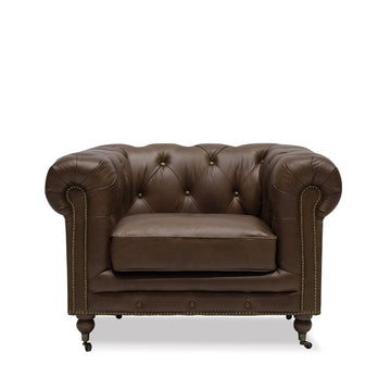 Stanhope Chesterfield Armchair - Nutmeg