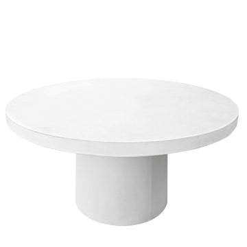 Milazzo Round Concrete Table White - 150cm