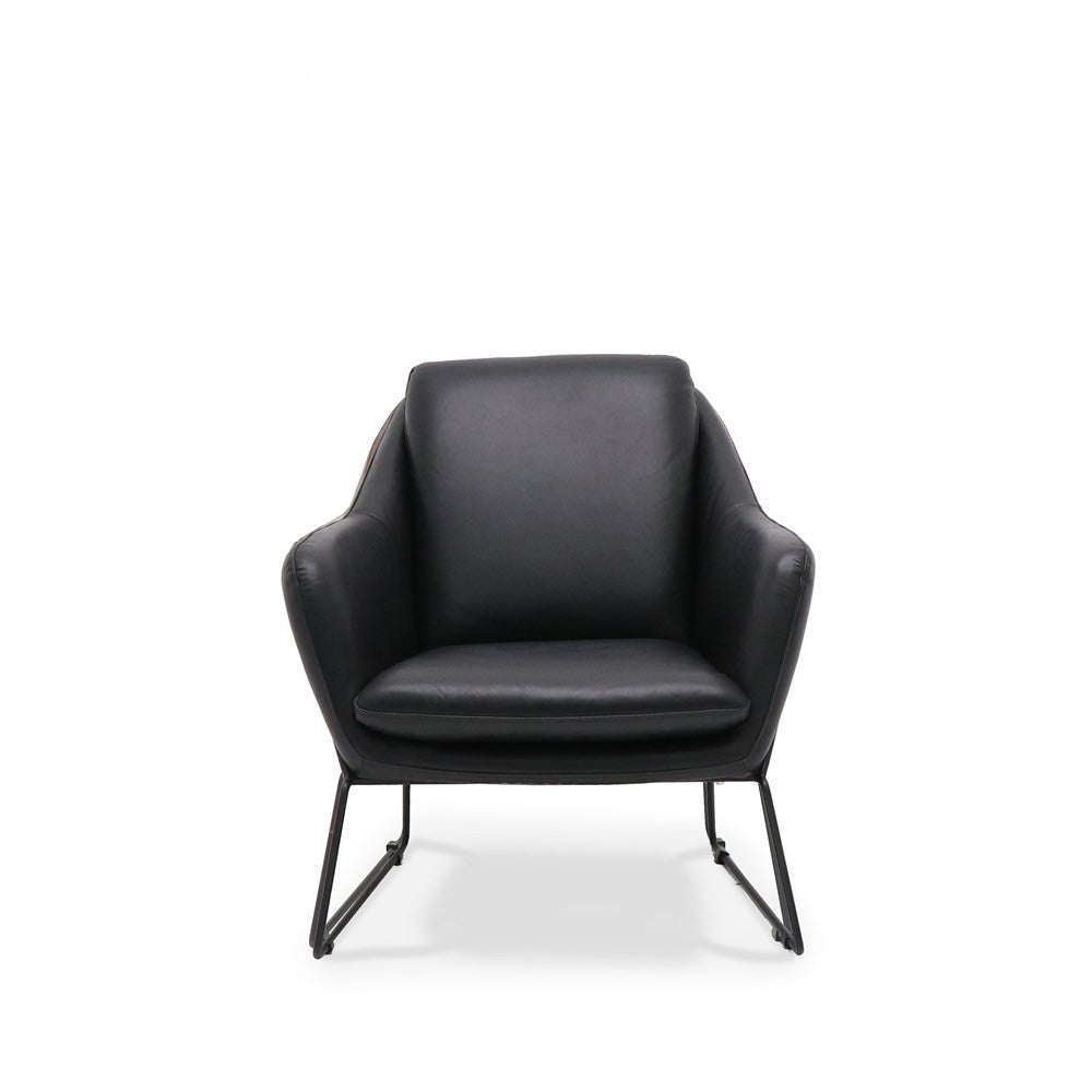 Workshop Armchair Aged Black