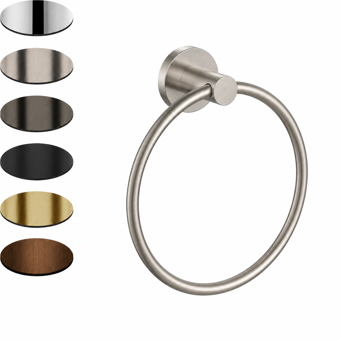 Pari Towel Ring Round - Chrome