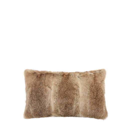 Artic Rabbit Cushion - Full Natural Skin