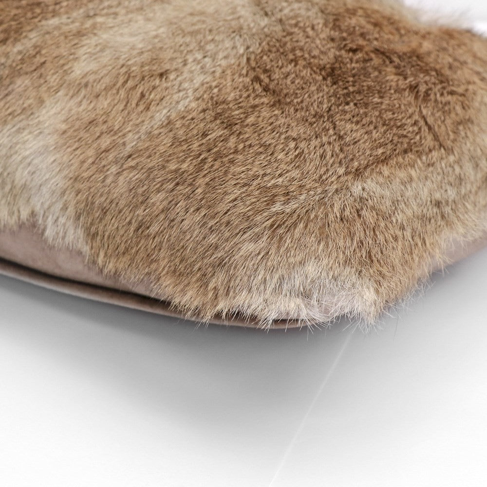 Artic Rabbit Cushion - Full Natural Skin