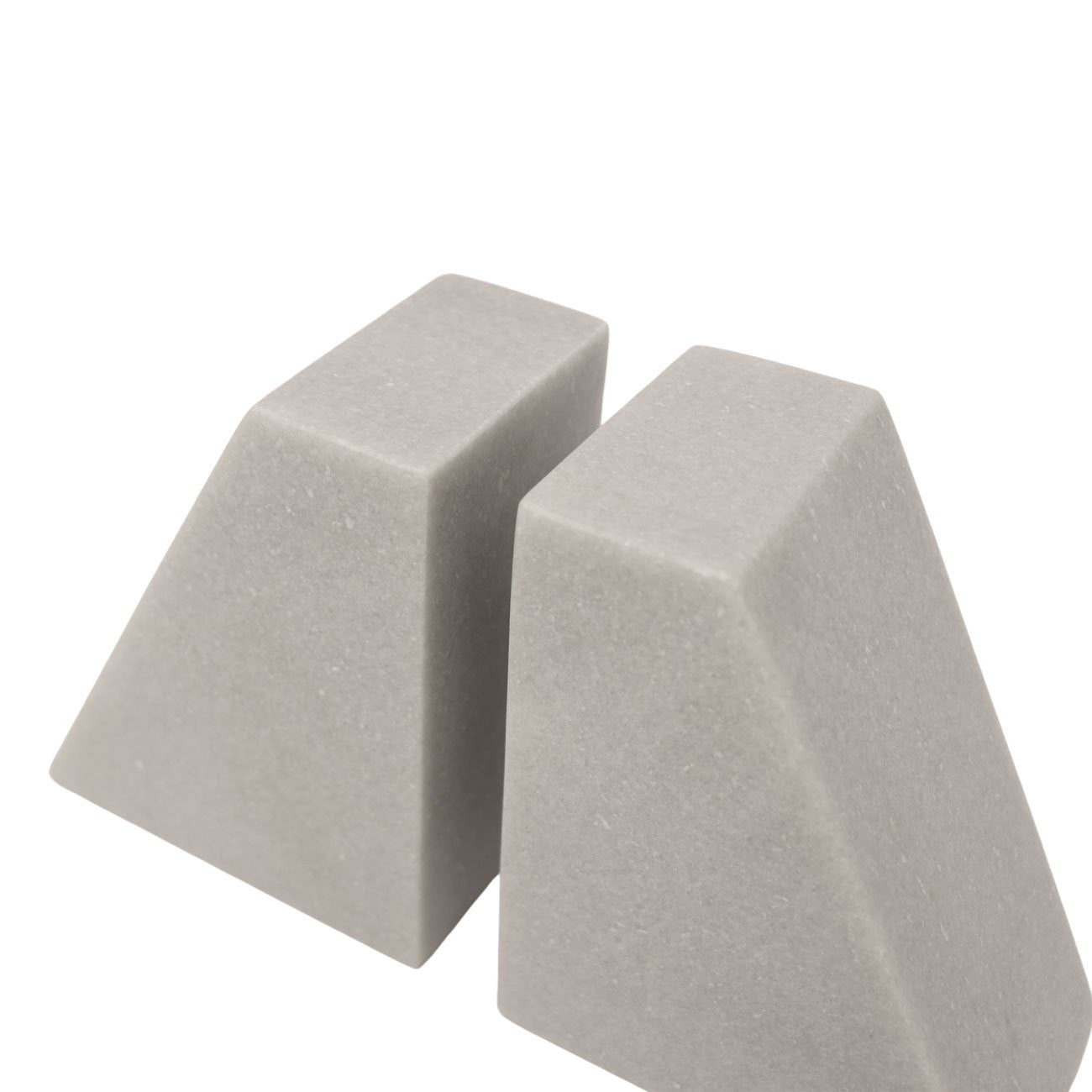 Marble book ends - White