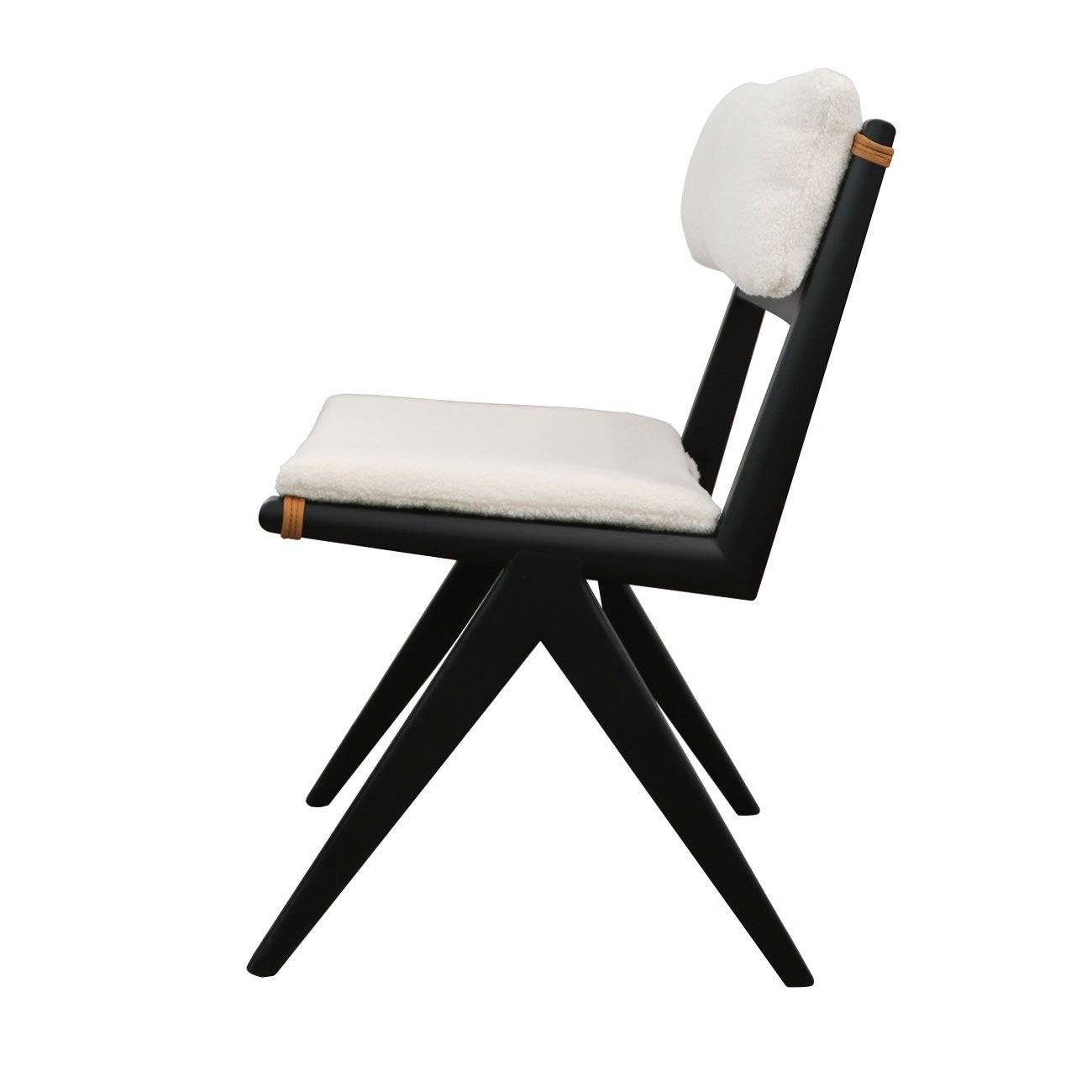 Cortez Dining Chair, Removable cushions - Black