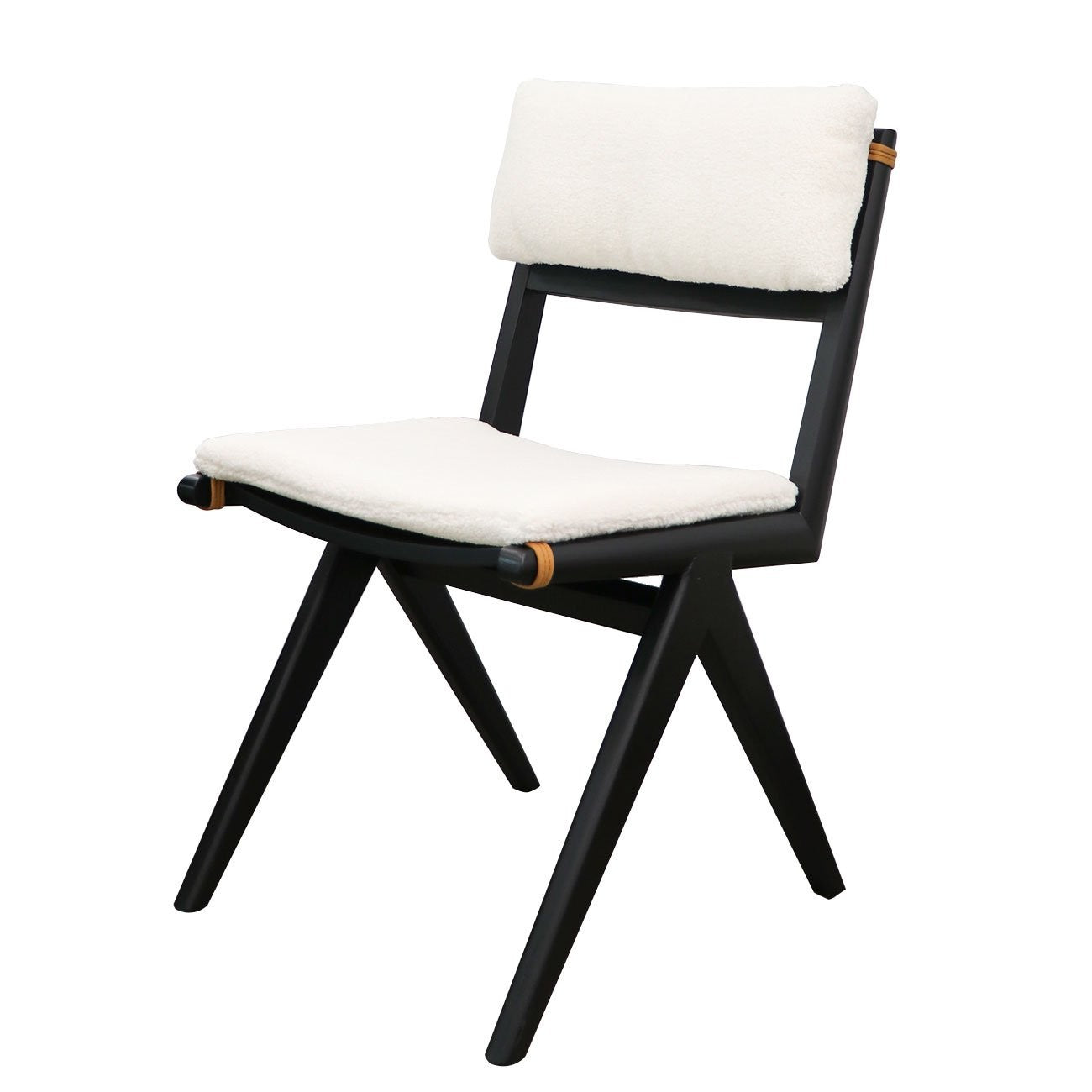 Cortez Dining Chair, Removable cushions - Black