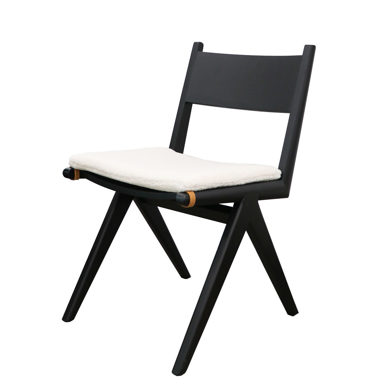 Cortez Dining Chair, Removable cushions - Black