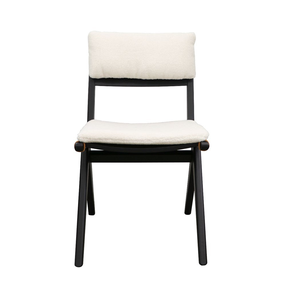 Cortez Dining Chair, Removable cushions - Black