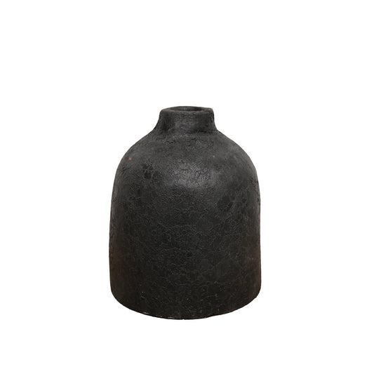 Earthware small pot- Aged Black