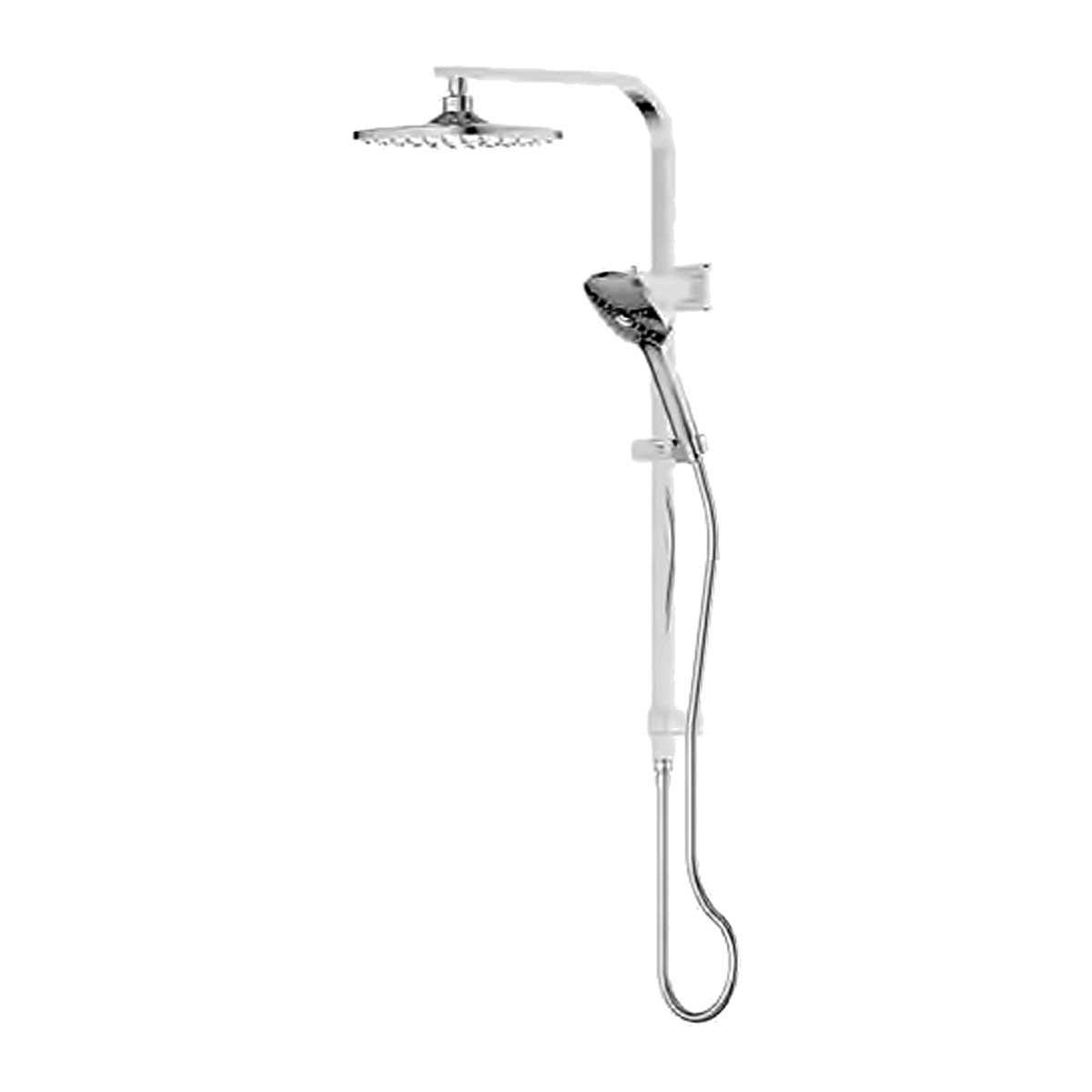 Corban Twin Rail Shower - Chrome