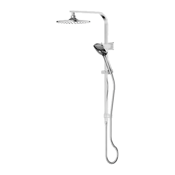 Corban Twin Rail Shower - Chrome