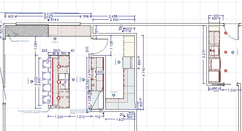 Kitchen,  Scullery, Laundry   Drawings -  3 room package