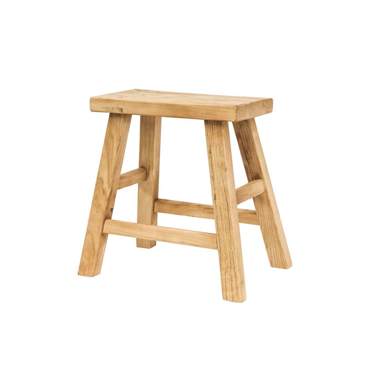 Parq Retangle  Curved Stool Natural