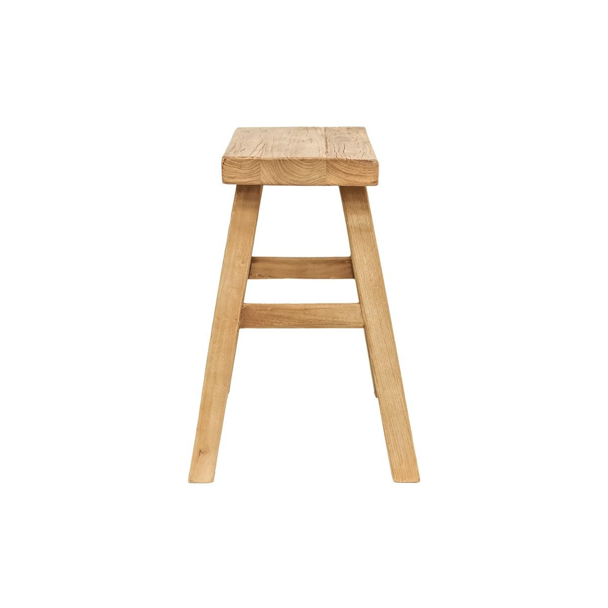 Parq Retangle  Curved Stool Natural