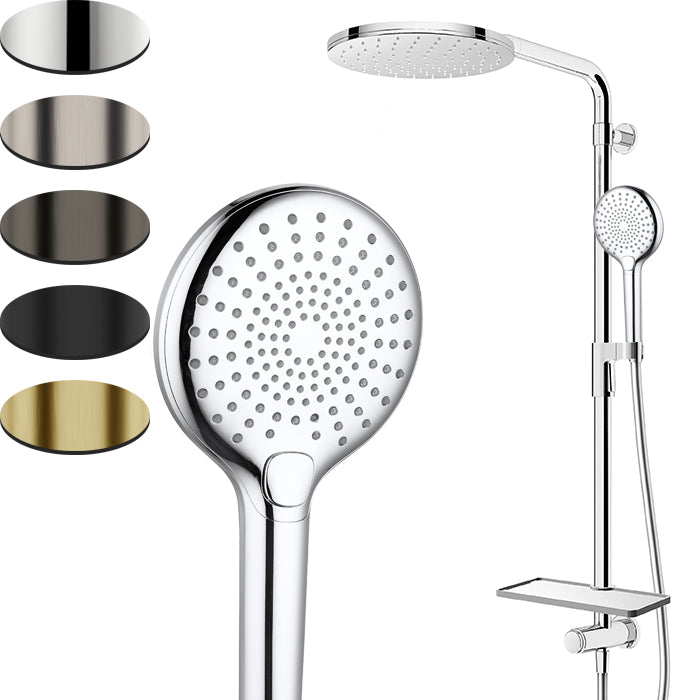 Splash Lux Column Shower Bottom Inlet 3 Function - Chrome