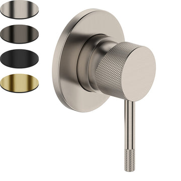 Uno Etch Mains Pressure Shower Mixer - Brushed Nickel