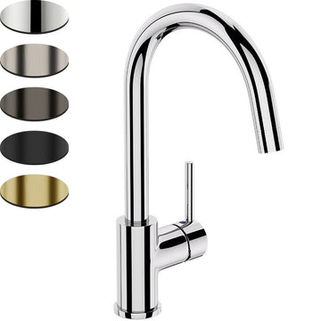 Uno Gooseneck Kitchen Mixer - Chrome