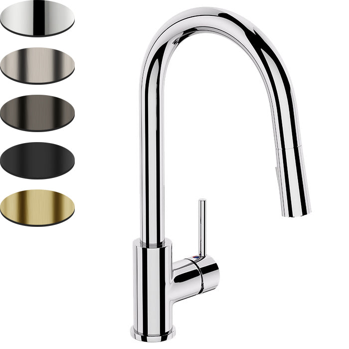 Uno Gooseneck Kitchen Mixer w/ POS - Chrome