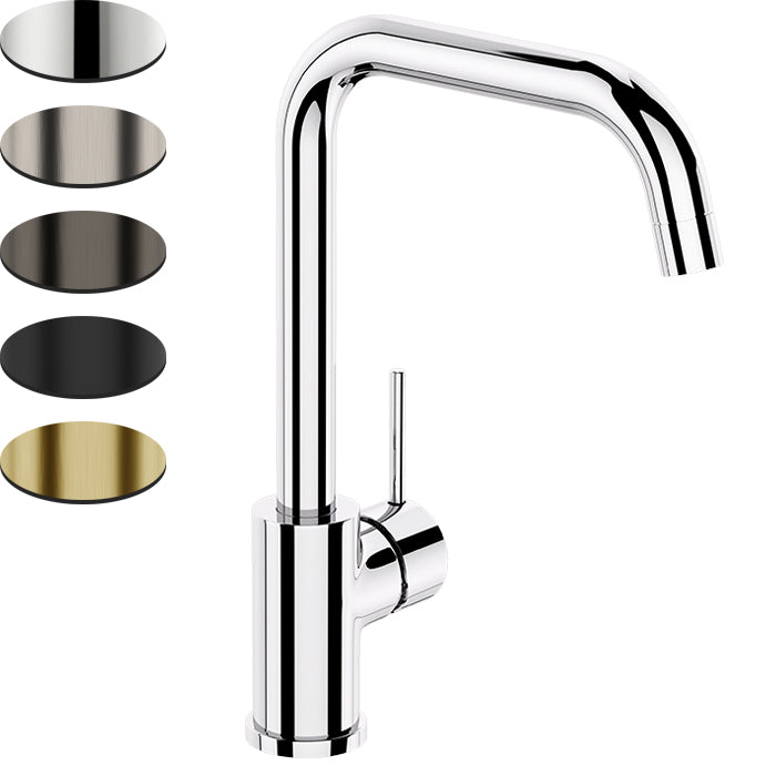 Uno Square Kitchen Mixer - Chrome