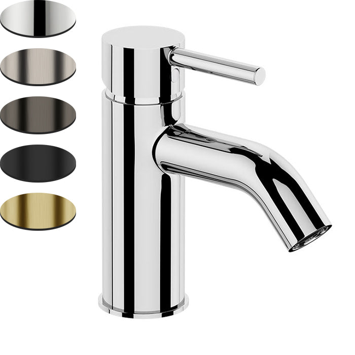 Uno Basin Mixer Curved Spout - Chrome