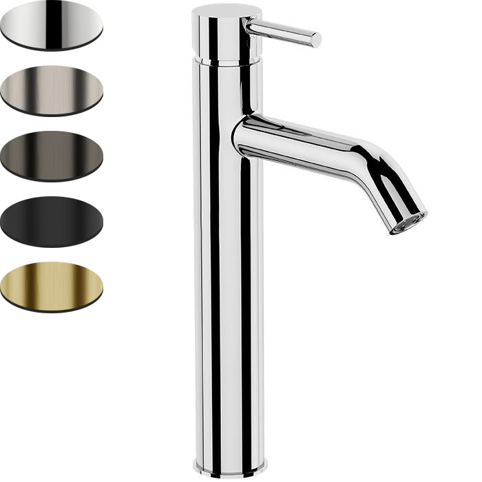 Uno Extended Basin Mixer Curved Spout - Chrome