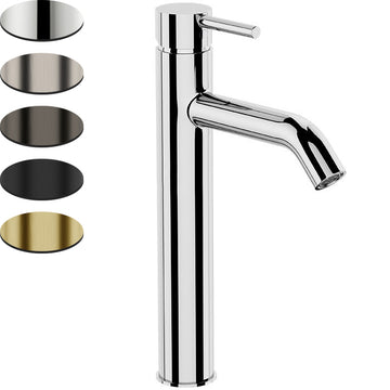 Uno Extended Basin Mixer Curved Spout - Chrome