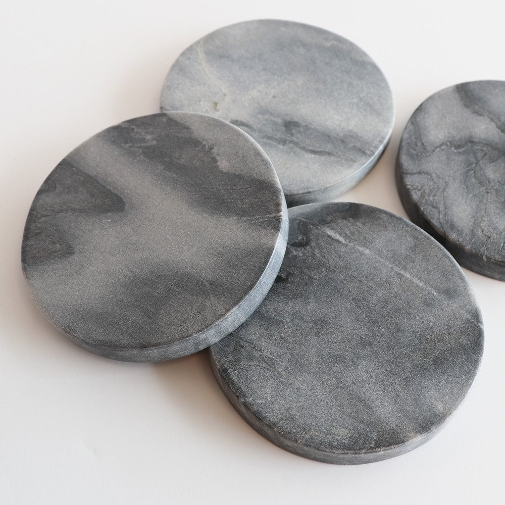 Marble Coasters in Grey - set of 4