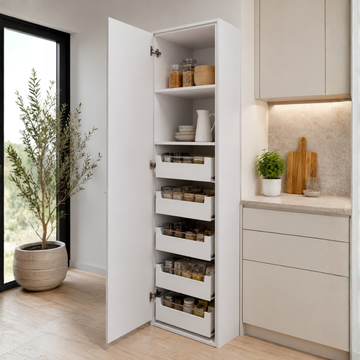 Flat-Pack 600mm Tall Pantry Cabinet