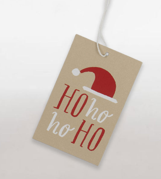 Gift tag  Bold Christmas Ho Ho Hat tag