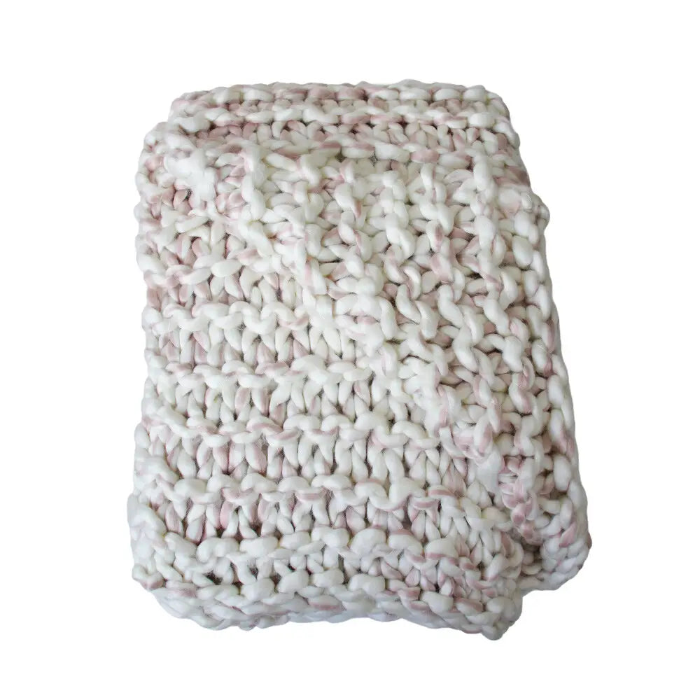Throw Chunk Tuck stitch - Creme