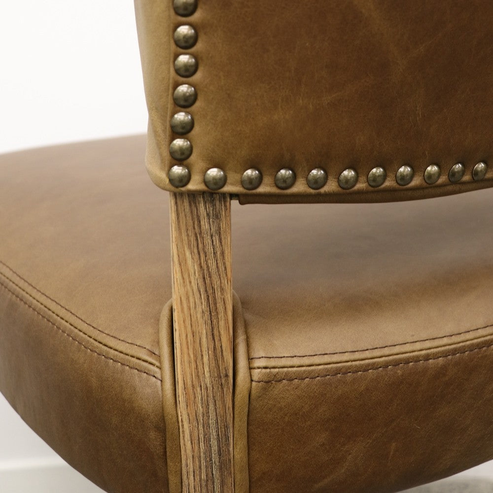 Crane Leather Dining Chair - Brown