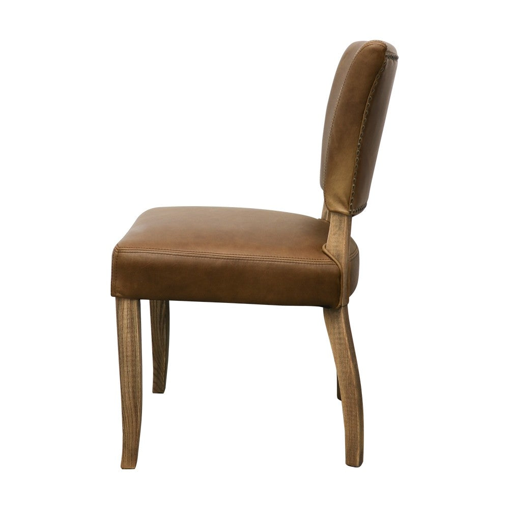 Crane Leather Dining Chair - Brown