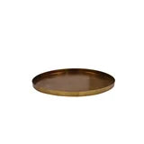 Elijah Round Tray - Bright Brass