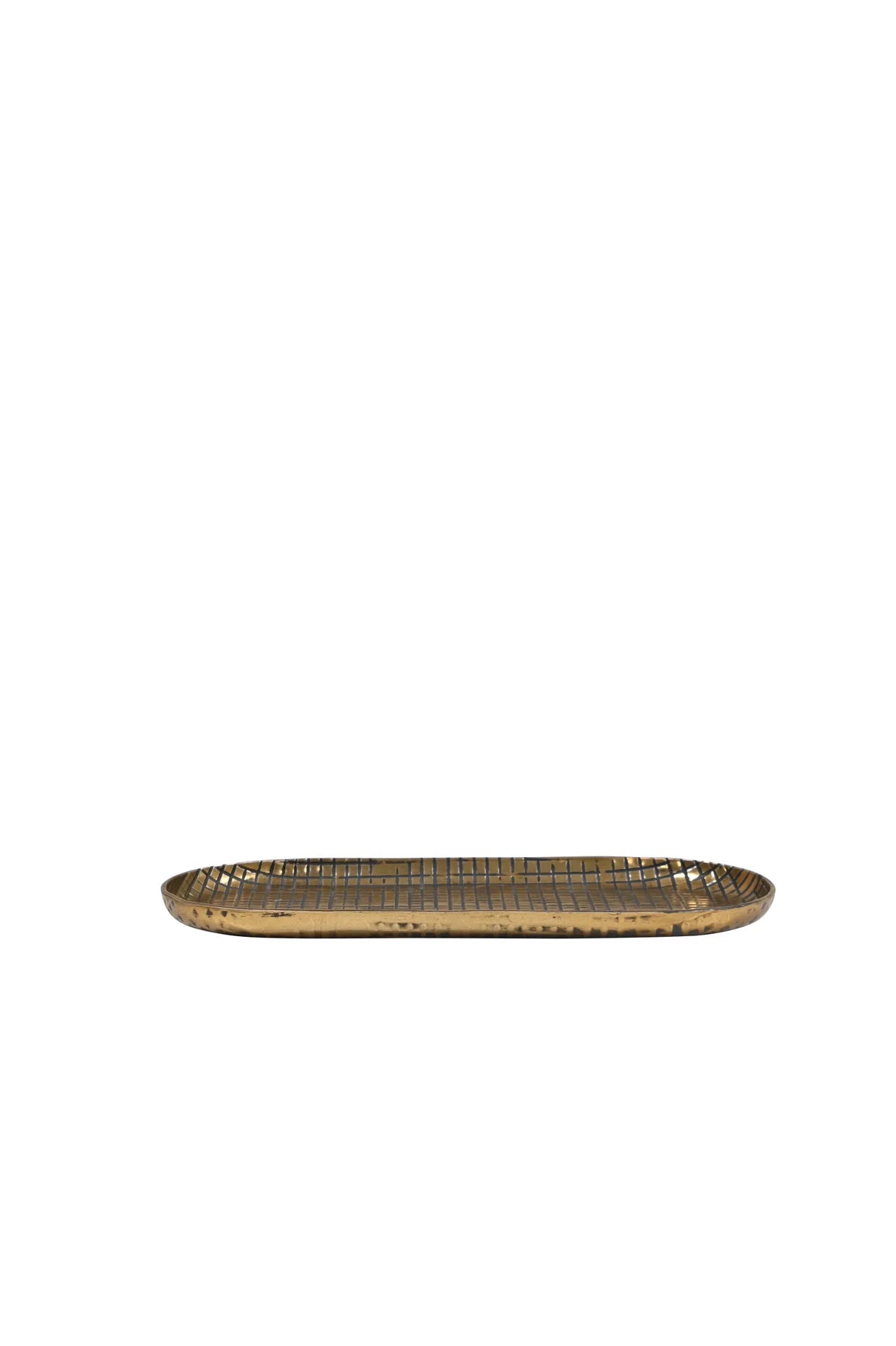 Ankara Oval Tray Vintage Brass