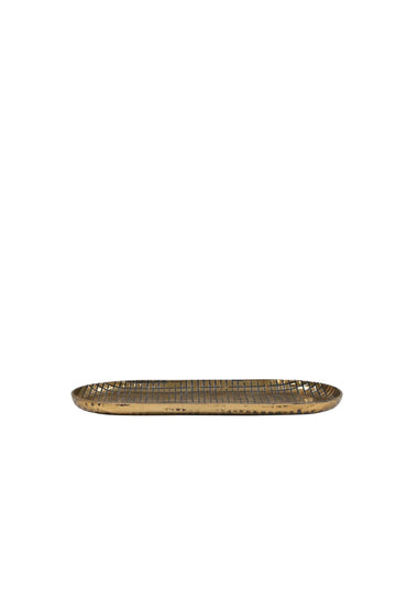 Ankara Oval Tray Vintage Brass
