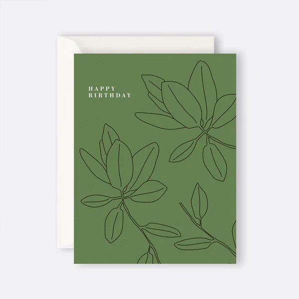 Father Rabbit Card  - Green Happy Birthday