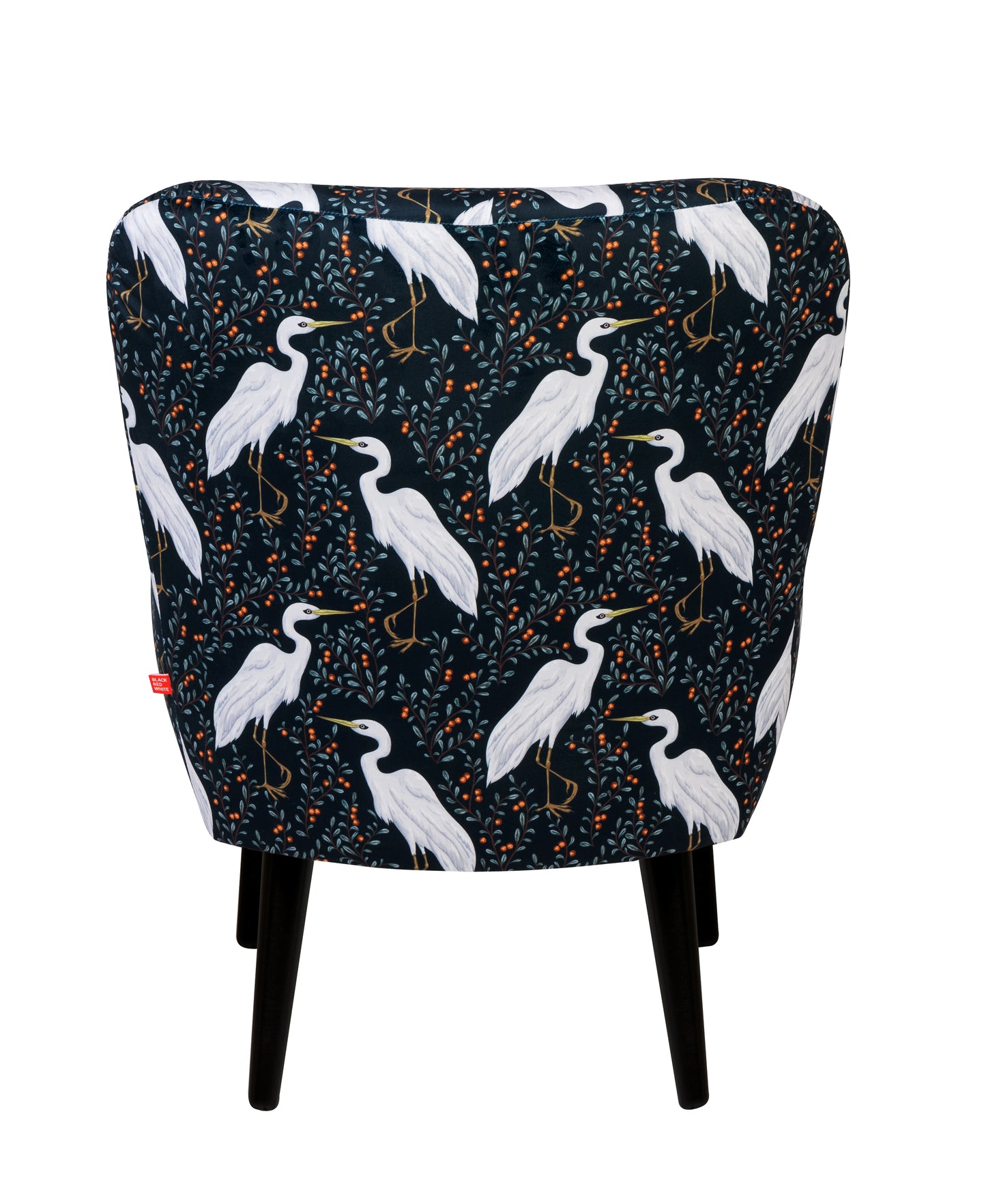 Noja velvet Arm Chair Czaple Print