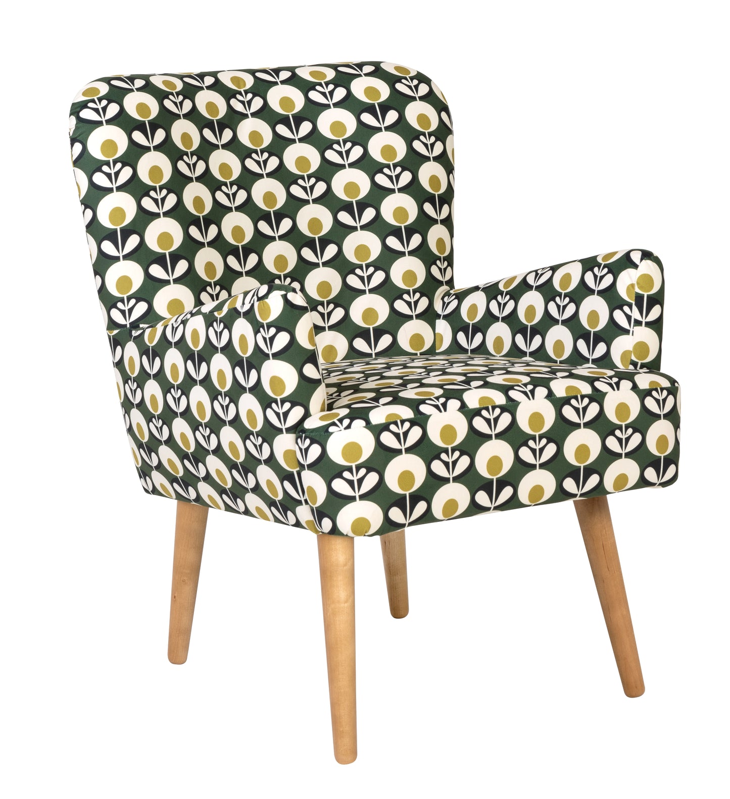 Noja velvet Arm Chair Wotan Print