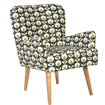 Noja velvet Arm Chair Wotan Print