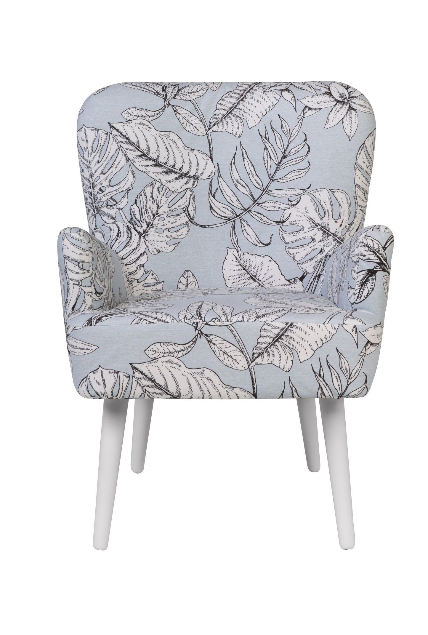 Noja velvet Arm Chair Liscie Print