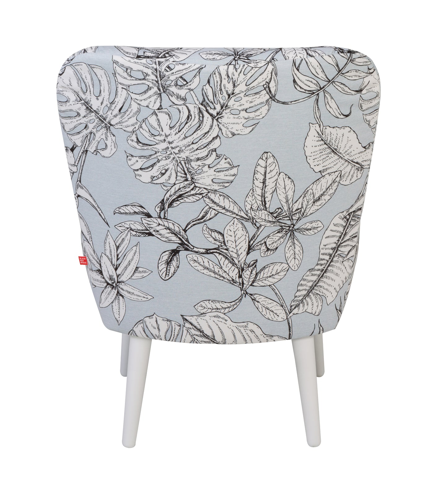 Noja velvet Arm Chair Liscie Print