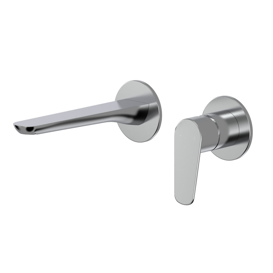 Civic Wall Mount Basin Mixer - Brushed Gold
